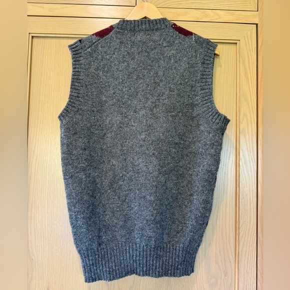 Vintage Woolrich Shetland Wool Argyle V-Neck Vest / Large - Picture 8 of 8